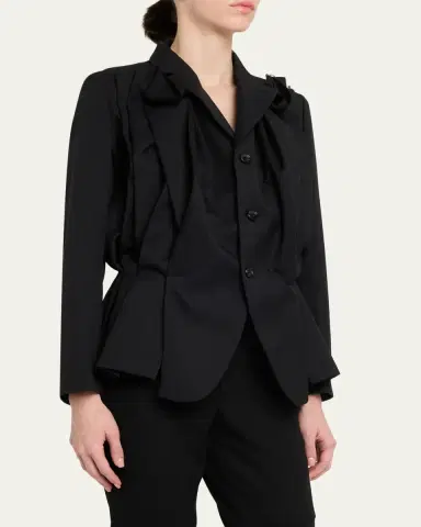Comme des Garçons Draped Single-Breasted Blazer | Thumbnail 4 Comme des Garçons Draped Single-Breasted Blazer | Thumbnail 4