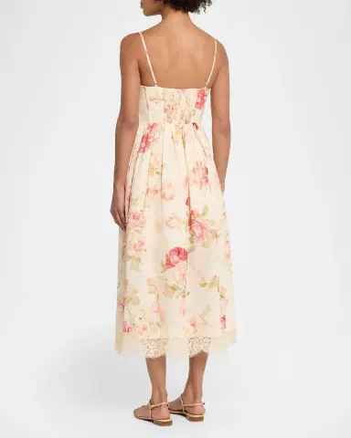 Zimmermann Roselight Corset Midi Dress | Thumbnail 7 Zimmermann Roselight Corset Midi Dress | Thumbnail 7