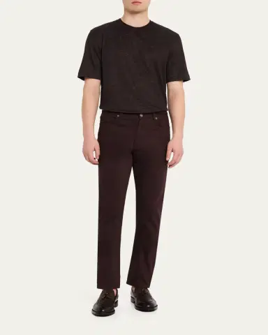 ZEGNA Men's Linen Crewneck T-Shirt | Thumbnail 2 ZEGNA Men's Linen Crewneck T-Shirt | Thumbnail 2