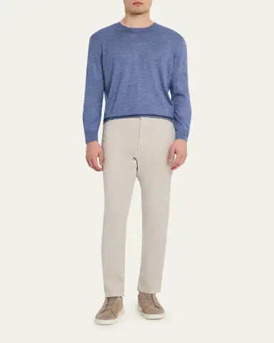 Zegna Men's Stretch Straight Leg Five-Pocket Pants | Thumbnail 2 Zegna Men's Stretch Straight Leg Five-Pocket Pants | Thumbnail 2