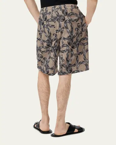 LOEWE x Paula's Ibiza Men's Cotton-Terry Logo Script Shorts | Thumbnail 3 LOEWE x Paula's Ibiza Men's Cotton-Terry Logo Script Shorts | Thumbnail 3
