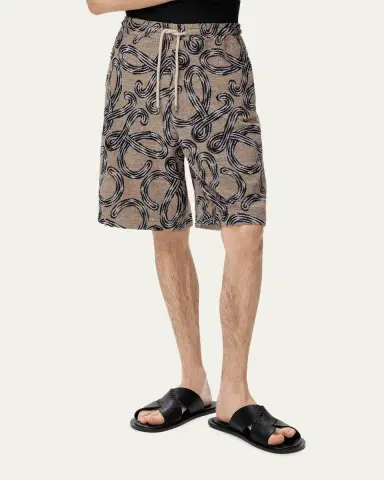 LOEWE x Paula's Ibiza Men's Cotton-Terry Logo Script Shorts | Thumbnail 4 LOEWE x Paula's Ibiza Men's Cotton-Terry Logo Script Shorts | Thumbnail 4