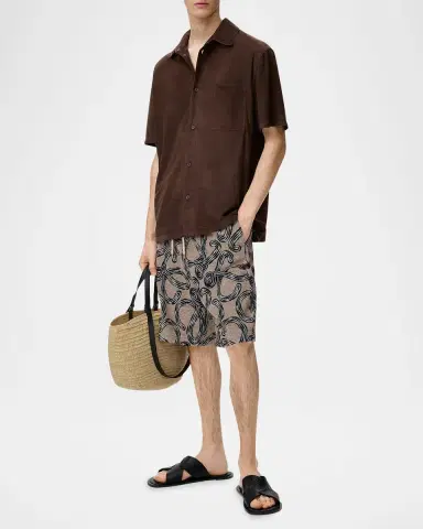 LOEWE x Paula's Ibiza Men's Cotton-Terry Logo Script Shorts | Thumbnail 6 LOEWE x Paula's Ibiza Men's Cotton-Terry Logo Script Shorts | Thumbnail 6