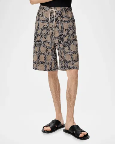 LOEWE x Paula's Ibiza Men's Cotton-Terry Logo Script Shorts | Thumbnail 8 LOEWE x Paula's Ibiza Men's Cotton-Terry Logo Script Shorts | Thumbnail 8