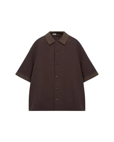 LOEWE x Paula's Ibiza Men's Washed Satin Short-Sleeve Shirt | Thumbnail 1 LOEWE x Paula's Ibiza Men's Washed Satin Short-Sleeve Shirt | Thumbnail 1