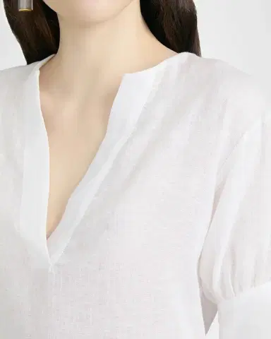 Frame The Linen V-Neck Top | Thumbnail 5 Frame The Linen V-Neck Top | Thumbnail 5