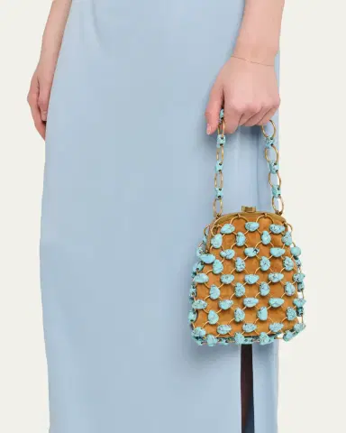 Cult Gaia Brielle Caged Suede Top-Handle Bag | Thumbnail 2 Cult Gaia Brielle Caged Suede Top-Handle Bag | Thumbnail 2
