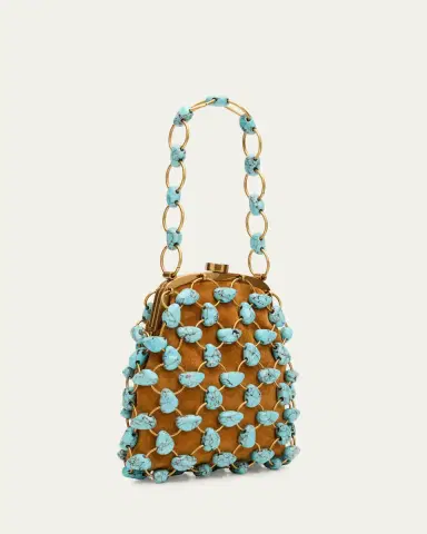 Cult Gaia Brielle Caged Suede Top-Handle Bag | Thumbnail 3 Cult Gaia Brielle Caged Suede Top-Handle Bag | Thumbnail 3