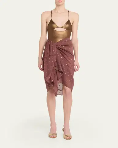 Zimmermann Woven Metallic Pareo Coverup | Thumbnail 2 Zimmermann Woven Metallic Pareo Coverup | Thumbnail 2