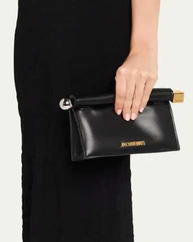 Jacquemus Rolled-Top Rond Carre Leather Clutch Bag | Thumbnail 4 Jacquemus Rolled-Top Rond Carre Leather Clutch Bag | Thumbnail 4