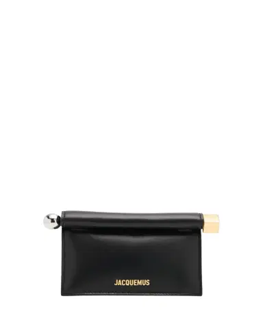 Jacquemus Rolled-Top Rond Carre Leather Clutch Bag | Thumbnail 1 Jacquemus Rolled-Top Rond Carre Leather Clutch Bag | Thumbnail 1