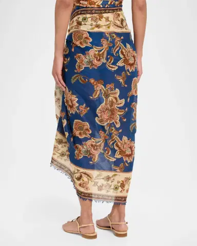 Zimmermann Printed Cotton Pareo Coverup | Thumbnail 3 Zimmermann Printed Cotton Pareo Coverup | Thumbnail 3