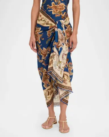 Zimmermann Printed Cotton Pareo Coverup | Thumbnail 4 Zimmermann Printed Cotton Pareo Coverup | Thumbnail 4