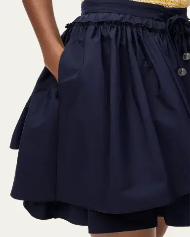 LOEWE x Paula's Ibiza Layered Cotton Drawstring Mini Skirt | Thumbnail 5 LOEWE x Paula's Ibiza Layered Cotton Drawstring Mini Skirt | Thumbnail 5