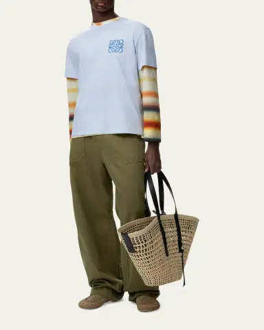 LOEWE x Paula's Ibiza Men's Embroidered Logo T-Shirt | Thumbnail 2 LOEWE x Paula's Ibiza Men's Embroidered Logo T-Shirt | Thumbnail 2