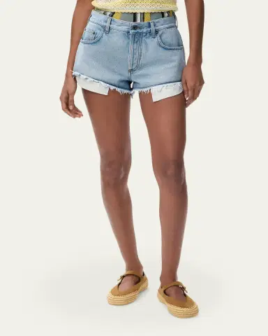 LOEWE x Paula's Ibiza Cotton Anagram Frayed Cut-Off Shorts | Thumbnail 4 LOEWE x Paula's Ibiza Cotton Anagram Frayed Cut-Off Shorts | Thumbnail 4
