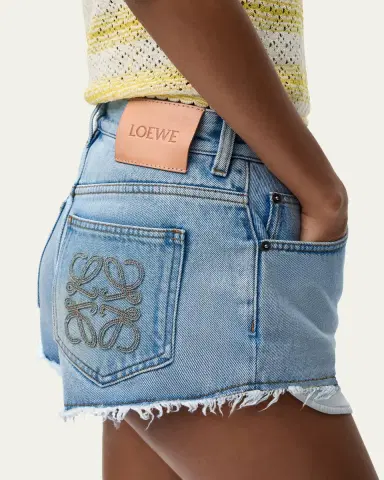 LOEWE x Paula's Ibiza Cotton Anagram Frayed Cut-Off Shorts | Thumbnail 5 LOEWE x Paula's Ibiza Cotton Anagram Frayed Cut-Off Shorts | Thumbnail 5