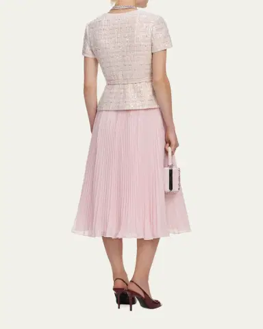 Self-Portrait Sequined Bouclé Midi Dress | Thumbnail 3 Self-Portrait Sequined Bouclé Midi Dress | Thumbnail 3
