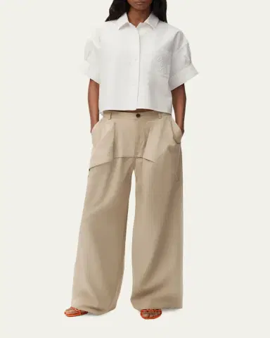 Loewe x Paula's Ibiza Layered Yoke Wide-Leg Trousers | Thumbnail 2 Loewe x Paula's Ibiza Layered Yoke Wide-Leg Trousers | Thumbnail 2