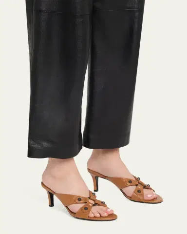 Balenciaga 70mm City Arena Leather Mule Sandals | Thumbnail 2 Balenciaga 70mm City Arena Leather Mule Sandals | Thumbnail 2