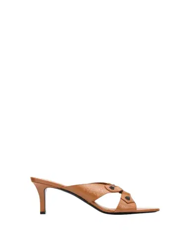 Balenciaga 70mm City Arena Leather Mule Sandals | Thumbnail 1 Balenciaga 70mm City Arena Leather Mule Sandals | Thumbnail 1