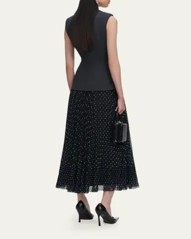 Self-Portrait Tailored Polka Dot Midi Dress | Thumbnail 3 Self-Portrait Tailored Polka Dot Midi Dress | Thumbnail 3