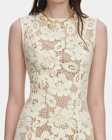 Self-Portrait Crochet Lace Midi Dress | Thumbnail 5 Self-Portrait Crochet Lace Midi Dress | Thumbnail 5