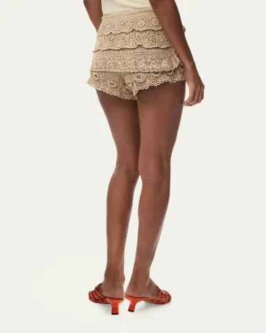 LOEWE x Paula's Ibiza Tiered Ruffle Crochet Pull-On Shorts | Thumbnail 3 LOEWE x Paula's Ibiza Tiered Ruffle Crochet Pull-On Shorts | Thumbnail 3