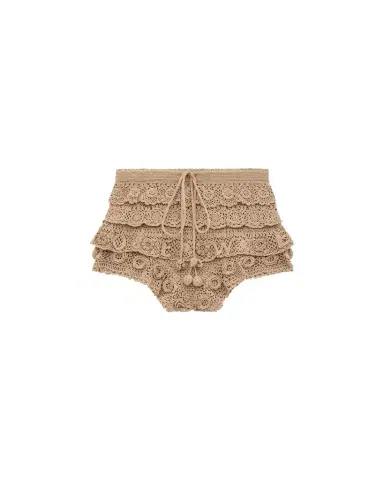 LOEWE x Paula's Ibiza Tiered Ruffle Crochet Pull-On Shorts | Thumbnail 1 LOEWE x Paula's Ibiza Tiered Ruffle Crochet Pull-On Shorts | Thumbnail 1