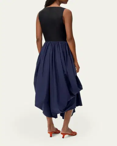 LOEWE x Paula's Ibiza Asymmetric Ruffle Cotton Sleeveless Midi Dress | Thumbnail 3 LOEWE x Paula's Ibiza Asymmetric Ruffle Cotton Sleeveless Midi Dress | Thumbnail 3