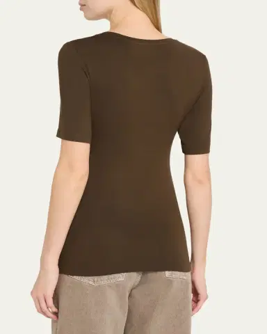 MAJESTIC FILATURES Elbow-Sleeve Scoop-Neck Shirt | Thumbnail 3 MAJESTIC FILATURES Elbow-Sleeve Scoop-Neck Shirt | Thumbnail 3