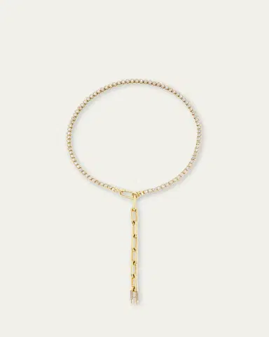 Uniform Object 18K Yellow Gold Diamond Bezel and Chain Extender Necklace | Thumbnail 3 Uniform Object 18K Yellow Gold Diamond Bezel and Chain Extender Necklace | Thumbnail 3