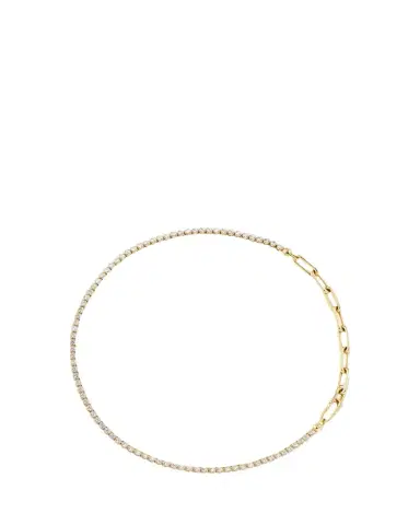 Uniform Object 18K Yellow Gold Diamond Bezel and Chain Extender Necklace | Thumbnail 1 Uniform Object 18K Yellow Gold Diamond Bezel and Chain Extender Necklace | Thumbnail 1