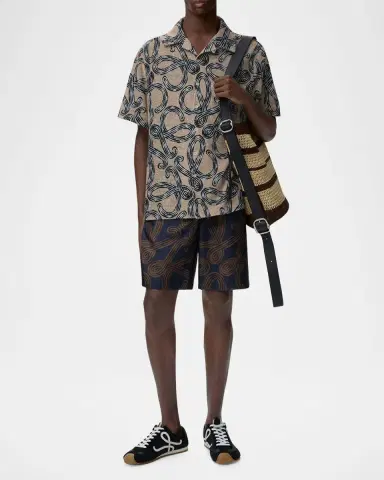 LOEWE x Paula's Ibiza Men's Towel Terry Jacquard L-Script Short-Sleeve Shirt | Thumbnail 6 LOEWE x Paula's Ibiza Men's Towel Terry Jacquard L-Script Short-Sleeve Shirt | Thumbnail 6