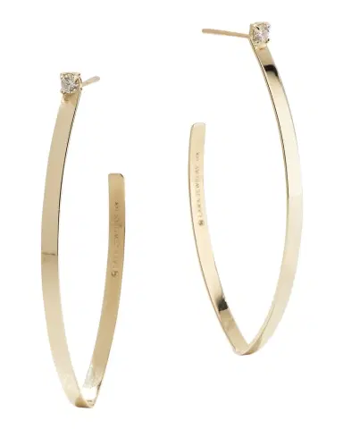 LANA Solo Small Flat Blake Hoop Earrings, 41mm | Thumbnail 1 LANA Solo Small Flat Blake Hoop Earrings, 41mm | Thumbnail 1
