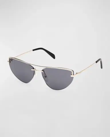 Pucci Semi-Rimmed Metal & Acetate Cat-Eye Sunglasses | Thumbnail 2 Pucci Semi-Rimmed Metal & Acetate Cat-Eye Sunglasses | Thumbnail 2