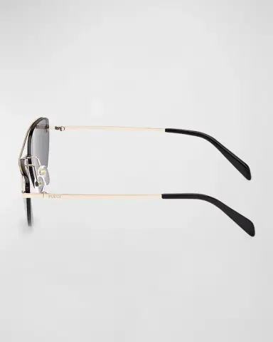 Pucci Semi-Rimmed Metal & Acetate Cat-Eye Sunglasses | Thumbnail 3 Pucci Semi-Rimmed Metal & Acetate Cat-Eye Sunglasses | Thumbnail 3