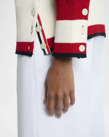 Thom Browne Classic Stripe Tennis V-Neck Cardigan | Thumbnail 5 Thom Browne Classic Stripe Tennis V-Neck Cardigan | Thumbnail 5