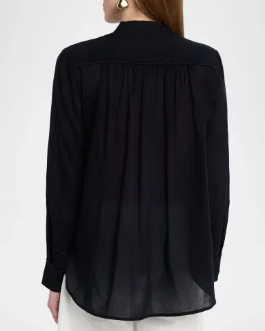 Nili Lotan Clarys Cotton Voile Top | Thumbnail 3 Nili Lotan Clarys Cotton Voile Top | Thumbnail 3