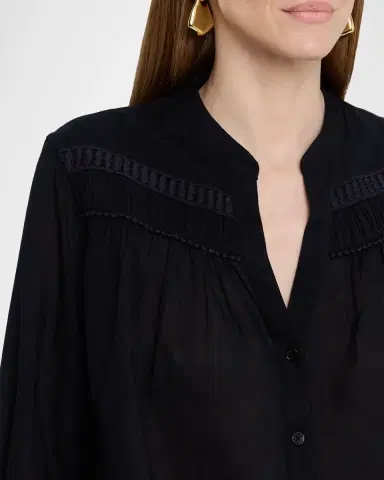 Nili Lotan Clarys Cotton Voile Top | Thumbnail 5 Nili Lotan Clarys Cotton Voile Top | Thumbnail 5