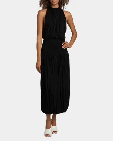 Toteme Sleeveless Gathered Balloon Midi Dress | Thumbnail 2 Toteme Sleeveless Gathered Balloon Midi Dress | Thumbnail 2