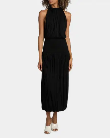 Toteme Sleeveless Gathered Balloon Midi Dress | Thumbnail 4 Toteme Sleeveless Gathered Balloon Midi Dress | Thumbnail 4
