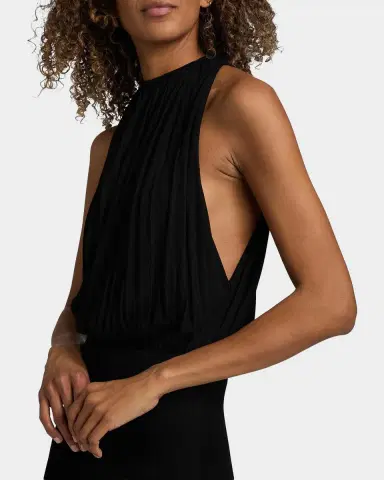 Toteme Sleeveless Gathered Balloon Midi Dress | Thumbnail 5 Toteme Sleeveless Gathered Balloon Midi Dress | Thumbnail 5