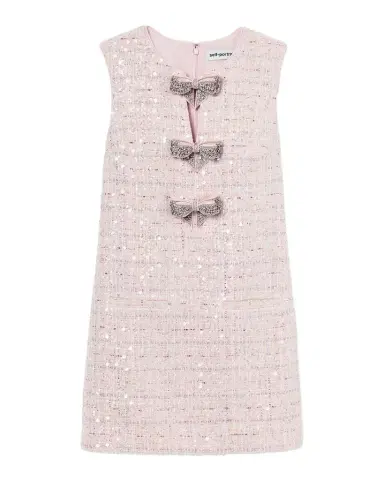 Self-Portrait Sequined Boucle Mini Dress | Thumbnail 1 Self-Portrait Sequined Boucle Mini Dress | Thumbnail 1