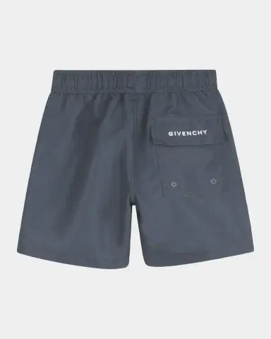 Givenchy Boy 's Faded Colorblock-Print Swim Shorts, Size 4- | Thumbnail 2 Givenchy Boy 's Faded Colorblock-Print Swim Shorts, Size 4- | Thumbnail 2