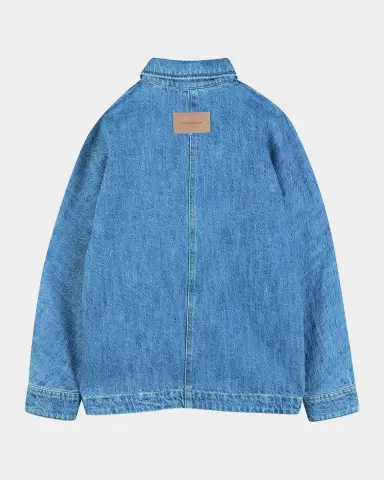 Givenchy Boy 's Logo-Embroidered Cotton Denim Overshirt, Size 4-6 | Thumbnail 2 Givenchy Boy 's Logo-Embroidered Cotton Denim Overshirt, Size 4-6 | Thumbnail 2