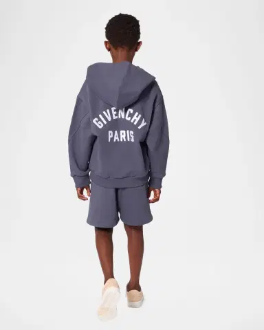 Givenchy Boy 's Stretch Cotton Logo Hoodie, Size 4-6 | Thumbnail 4 Givenchy Boy 's Stretch Cotton Logo Hoodie, Size 4-6 | Thumbnail 4