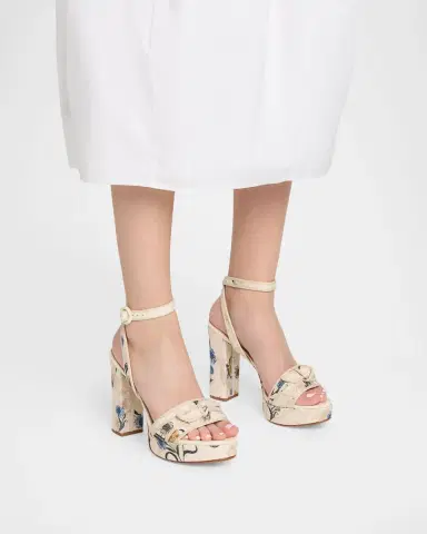 Alexandre Birman 120mm Floral Grosgrain Raffia Platform Sandals | Thumbnail 2 Alexandre Birman 120mm Floral Grosgrain Raffia Platform Sandals | Thumbnail 2
