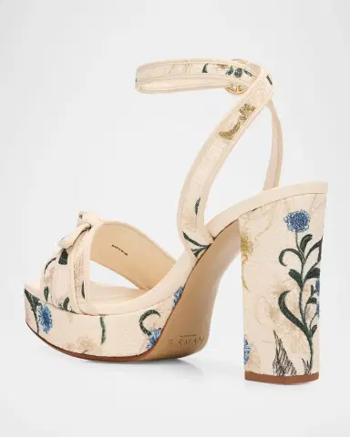 Alexandre Birman 120mm Floral Grosgrain Raffia Platform Sandals | Thumbnail 4 Alexandre Birman 120mm Floral Grosgrain Raffia Platform Sandals | Thumbnail 4