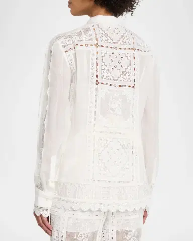Zimmermann Aster Embroidered Blouse | Thumbnail 2 Zimmermann Aster Embroidered Blouse | Thumbnail 2